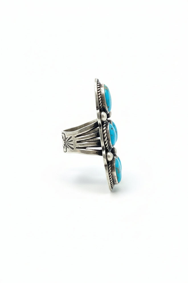 Sterling Silver Turquoise Ring by C Noble (Vintage)