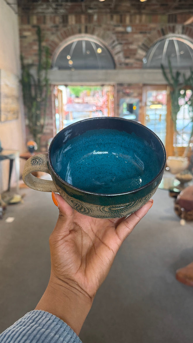 Ceramic Bowls with handle (Food Safe)