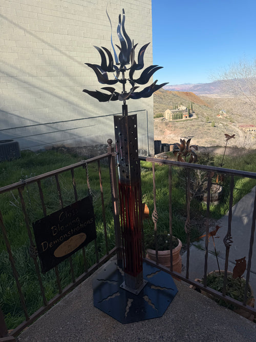 Kinetic Flames Sculpture