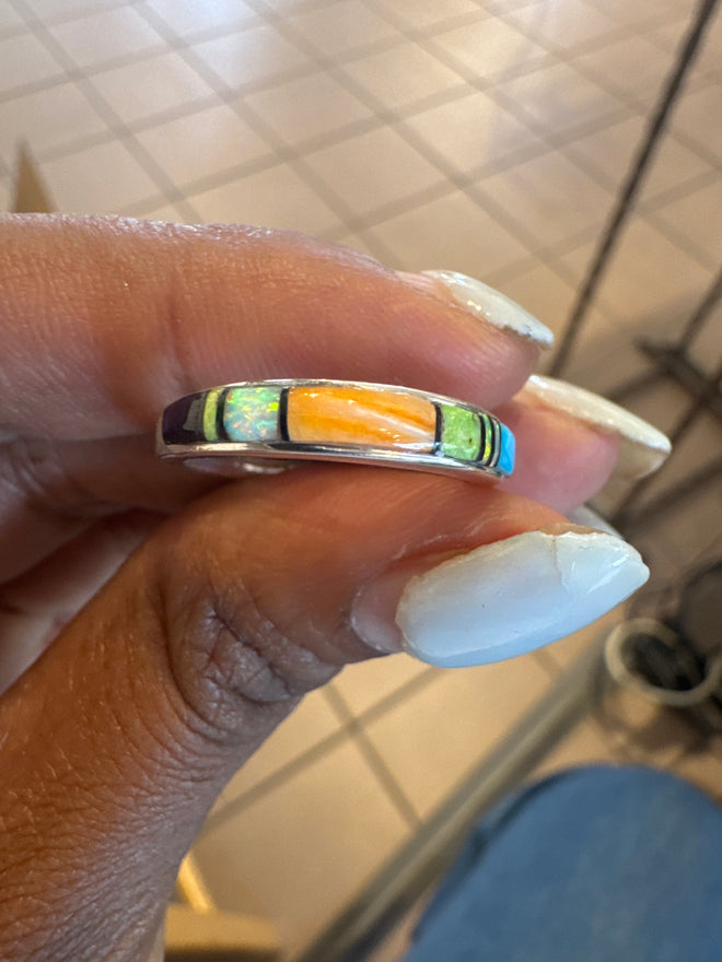 Spiny Oyster, Turq, Opal, Jade, Sugilite Rings