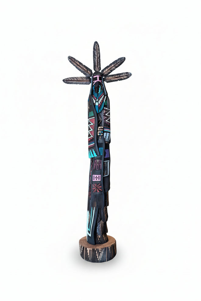 Feather Handmade Native American Kachina Sculpture
