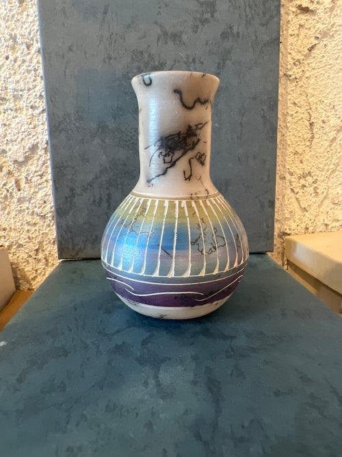 Nicolyn Lee Horsehair Pottery – Ceramic Multicolor Vase