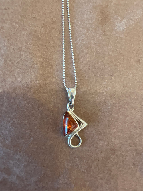 Abstract Amber Necklace