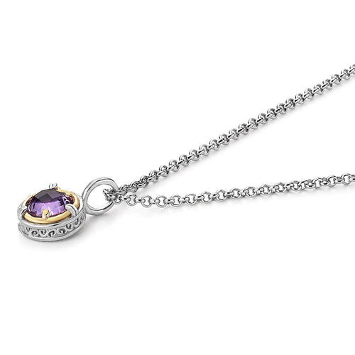 Petite Amethyst Necklace with 18k Gold Vermeil