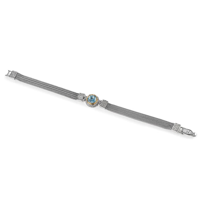 Blue Topaz 4-Strand Bracelet