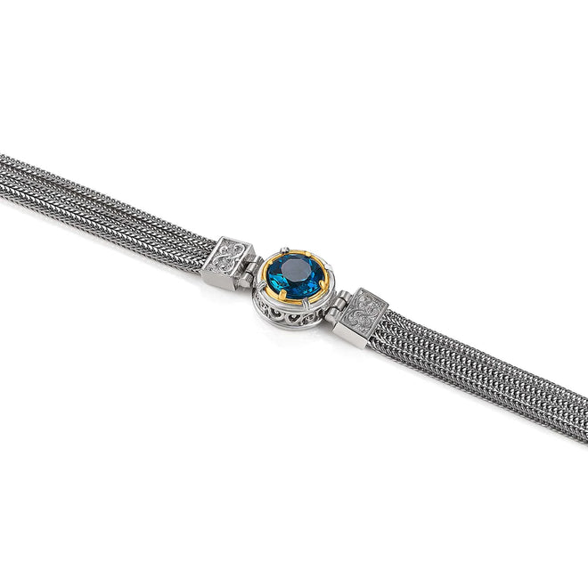 London Blue Topaz 4-Strand Bracelet