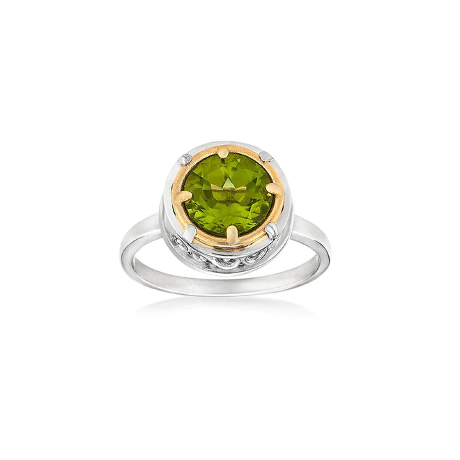 Petite Peridot Ring with 18k Gold Vermeil