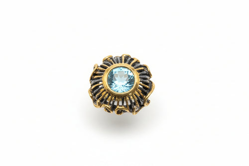 Blue Topaz & Sapphire Ring