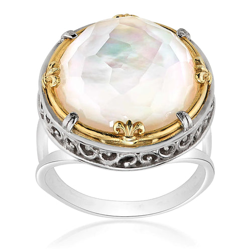 Statement Mother of Pearl Doublet Ring