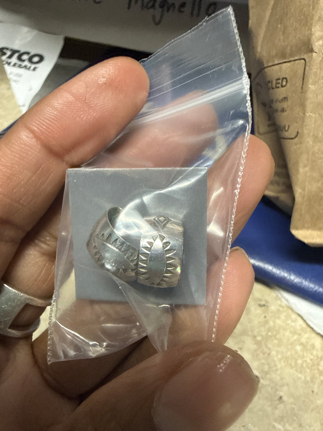 Navajo Sterling Silver Earrings by artist Felicia Etcitty