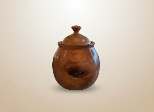 Wooden Handmade Lidded Jar 9” x 6” by Steve Betcher (Arizona Artist)