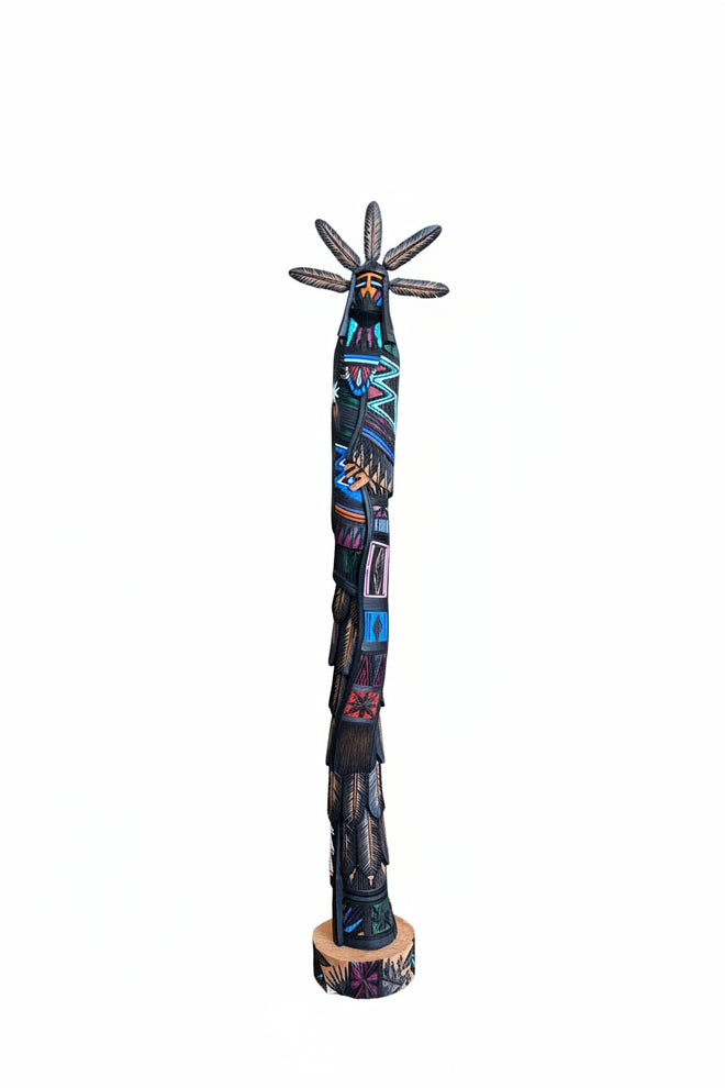 32.5-inch Kachina Sculpture by Navajo Artist Jerald Guy