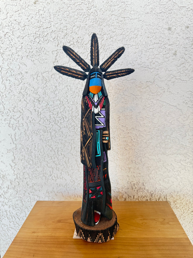 17-inch Kachina Sculpture by Navajo Artist Jerald Guy