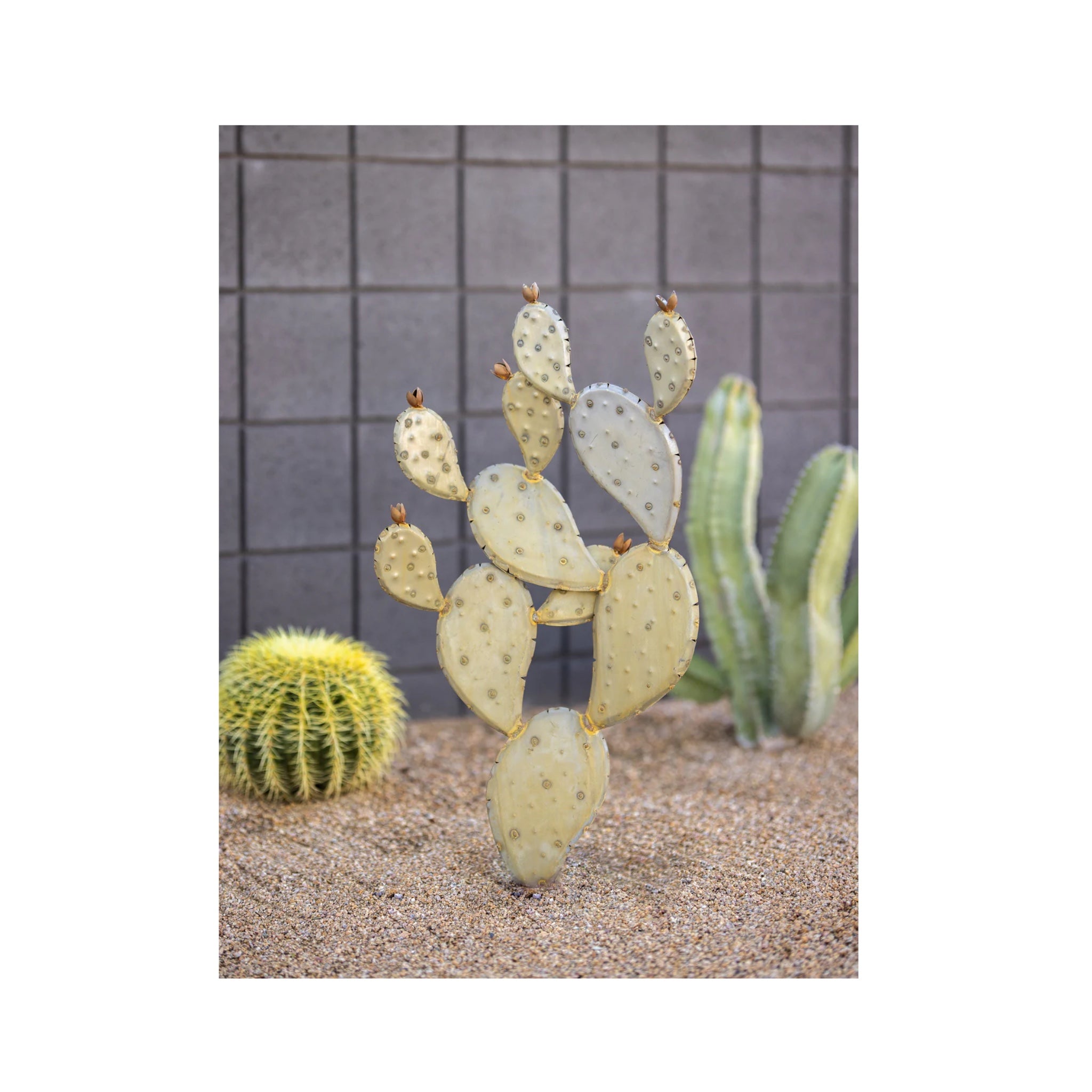 prickly pear metal cactus Metal Prickly Pear Cactus – Raku Gallery