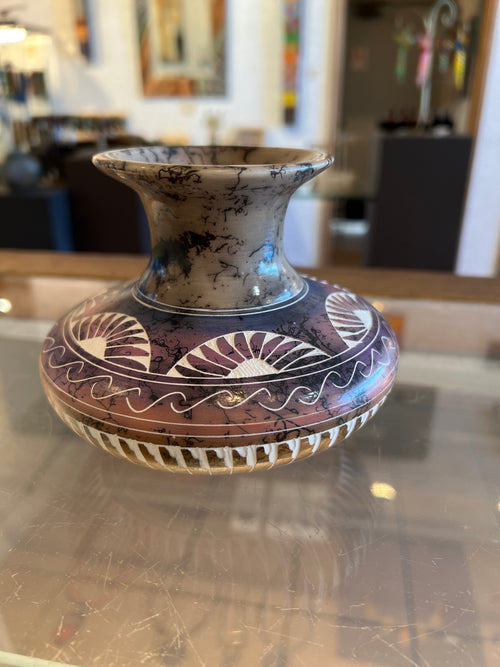 Samantha Willie Horsehair Pottery – Ceramic Dusk Vase