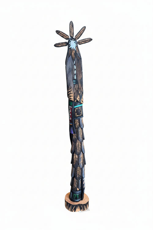 32.5-inch Kachina Sculpture by Navajo Artist Jerald Guy