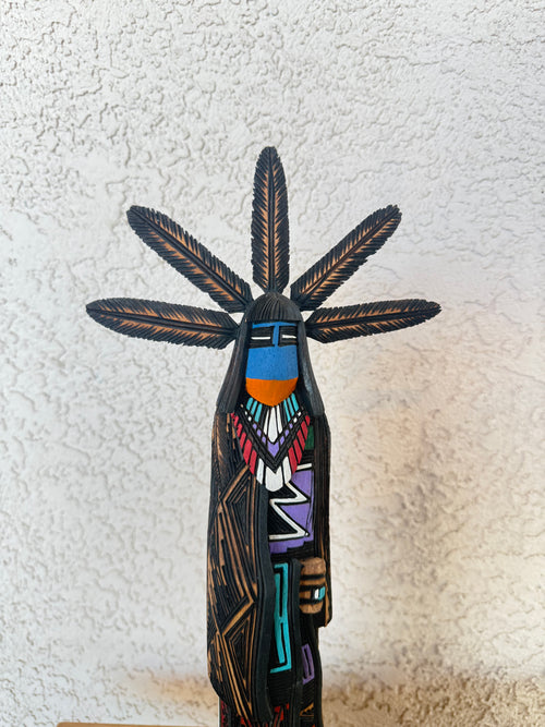 17-inch Kachina Sculpture by Navajo Artist Jerald Guy