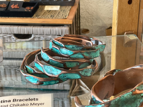 Copper patina bracelet by Chikako Myers  - thin