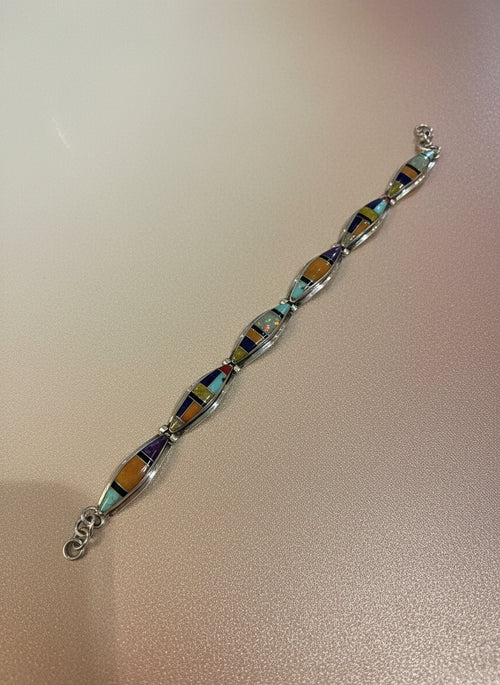Multi Stone Link Bracelet