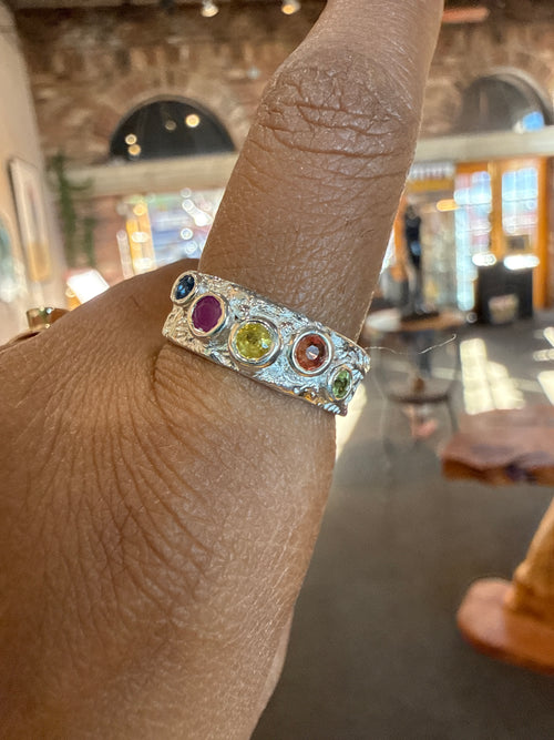 Ruby & Multi Sapphire Ring