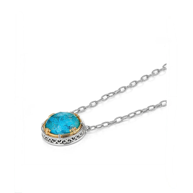 Large Round 16mm Chrysocolla Necklace