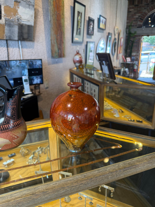 Raku Ferric Bottle