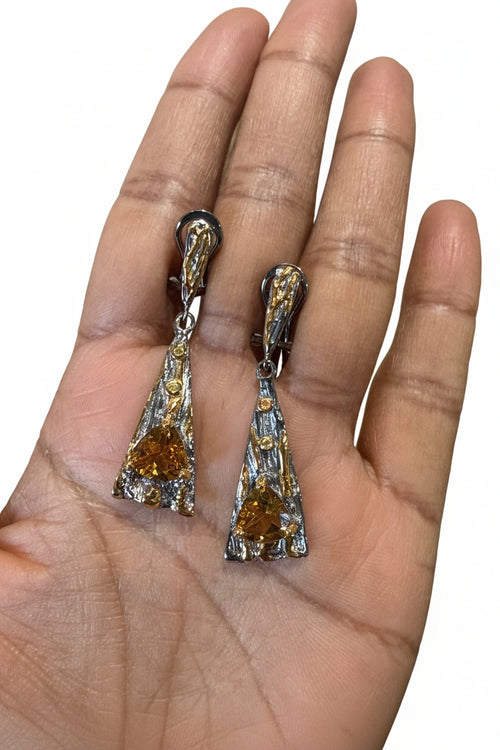 Citrine & Yellow Sapphire Earrings