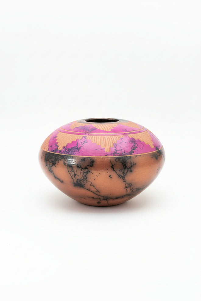 Navajo Carved Pottery by Cecelia Benally