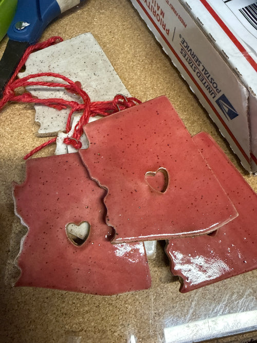 Handmade in Arizona ornaments by Jammie parish