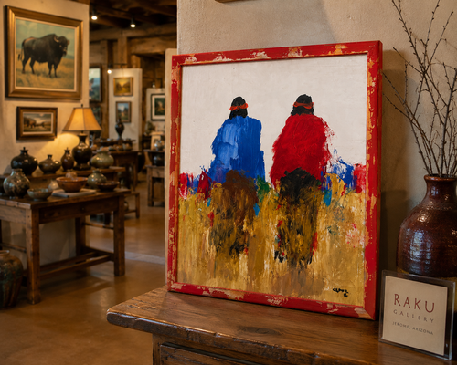 Two Friends original artwork by Al Clymer 