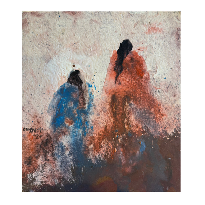 Red Cloud I by Al Clymer 11¼” h x 10¼”w (Original) Framed