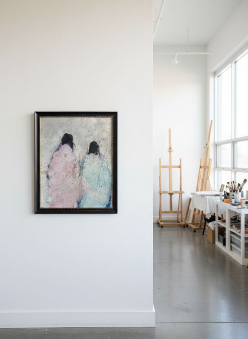 Going Home III — Al Clymer (Original, 20 7/8″ H × 25 7/8" W), Double-Framed Oil & Acrylic on Wooden Panel