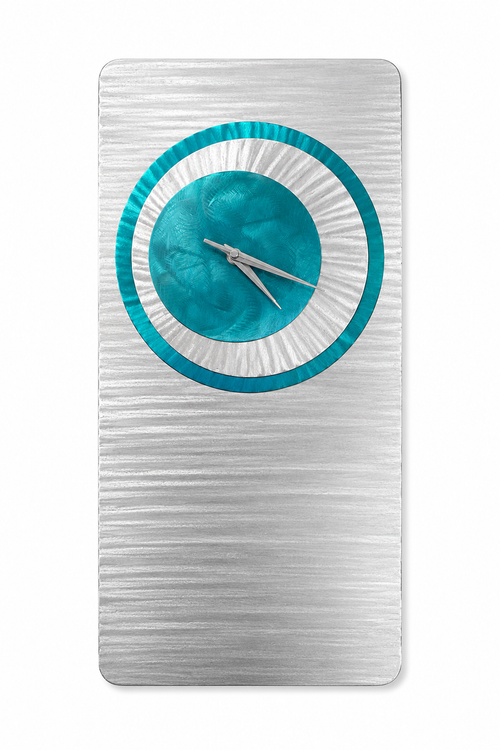 Artsy handmade wall aluminum clock