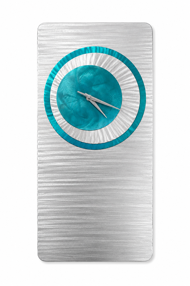 Artsy handmade wall aluminum clock