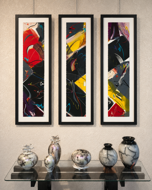 Artwork Displayed at raku gallery jerome Az with other artwork