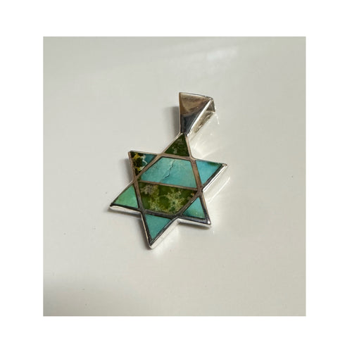 Star of David Pendent Sonoran Gold Turquoise