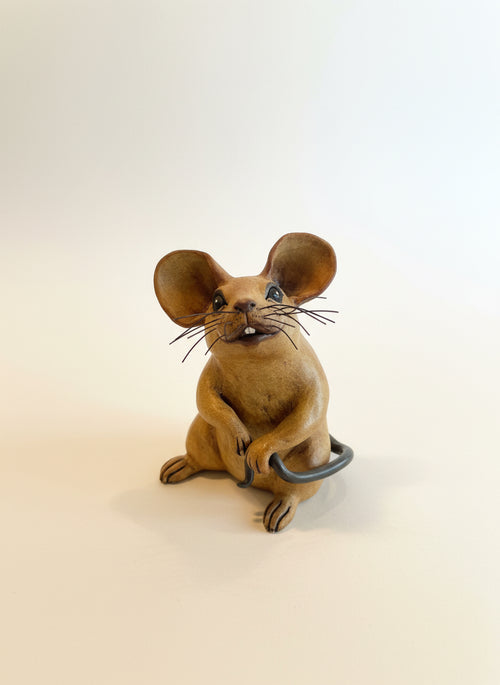 Handmade Ceramic Mouse Sculpture by Sumati Colpitts
