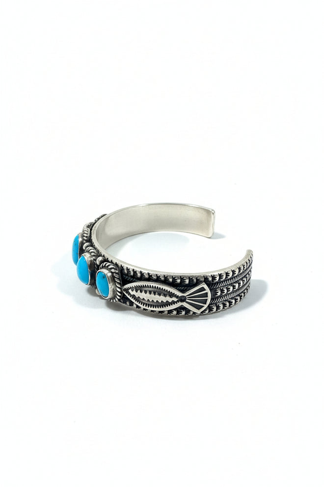 Sleeping Beauty Cuff Bracelet by Navajo Artist M. Calladitto
