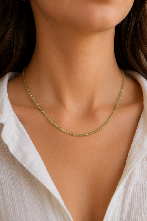 Beaded Peridot Necklace