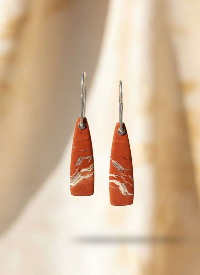 Brecciated Red Jasper Sedona Earrings by Nancy Foo