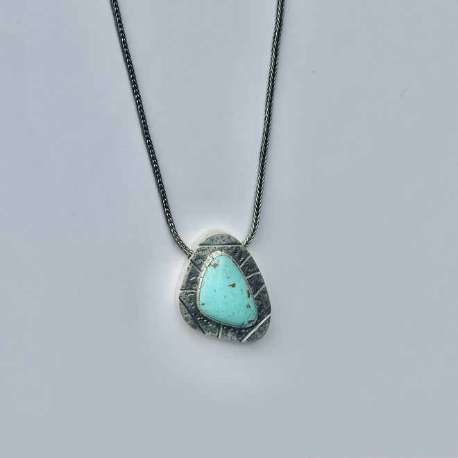 Sterling Silver Alacran Turquoise Pendent