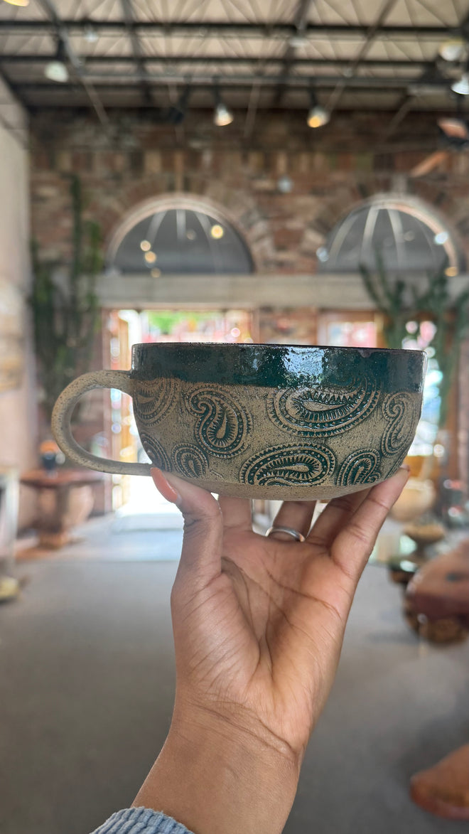 Ceramic Bowls with handle (Food Safe)