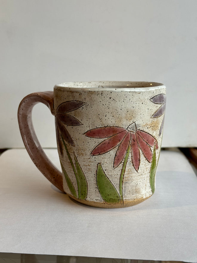 Flower Handmade Ceramic Mug