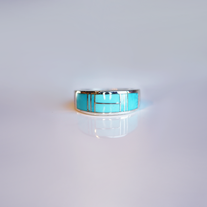 Arizona Blue Turquoise Ring Men