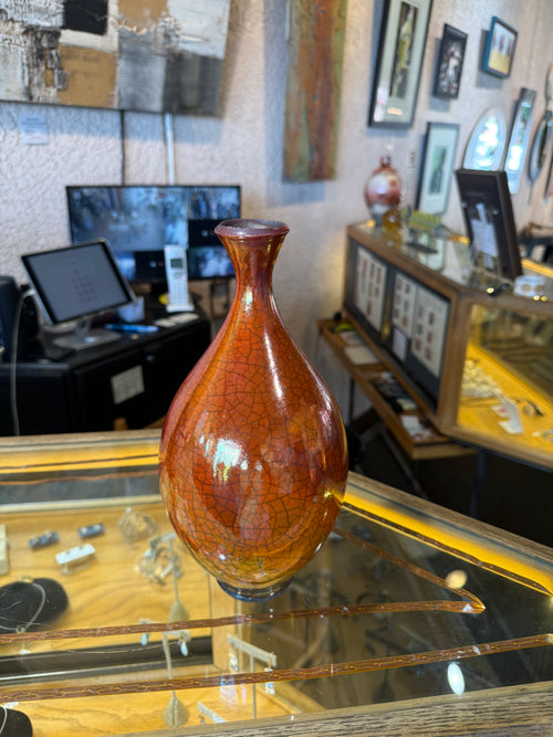 Raku Ferric Bottle