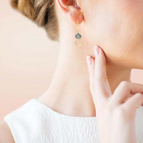 Lumina Golden Labradorite Earrings