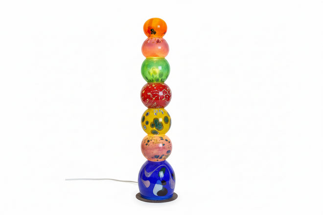 25 inch Handblown Glass Light Tower