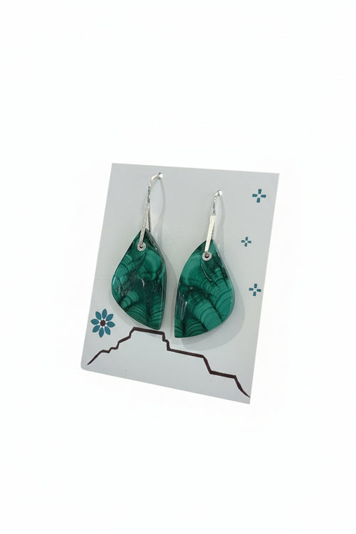 Malachite Earrings by Nancy Foo