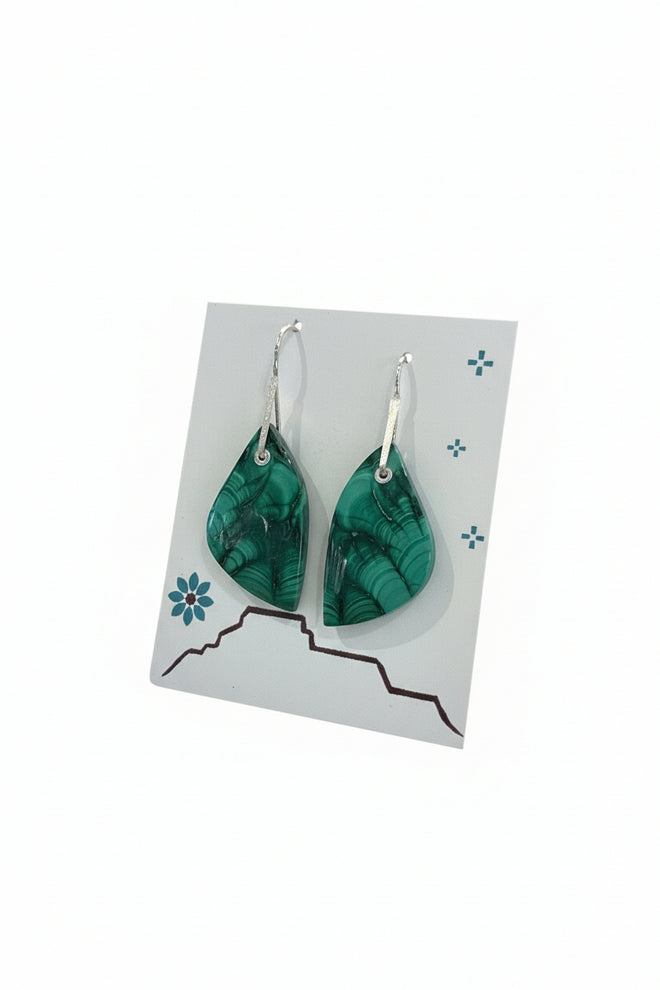 Malachite Earrings by Nancy Foo