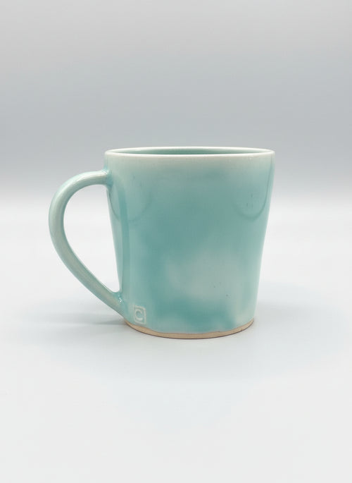 Handmade Aqua Ceramic Cup by Corinne De Haas